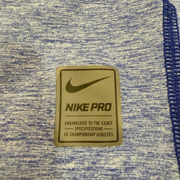 Nike Pro Heathered Blue Dri-FIT Shirt - Picture 4 of 4